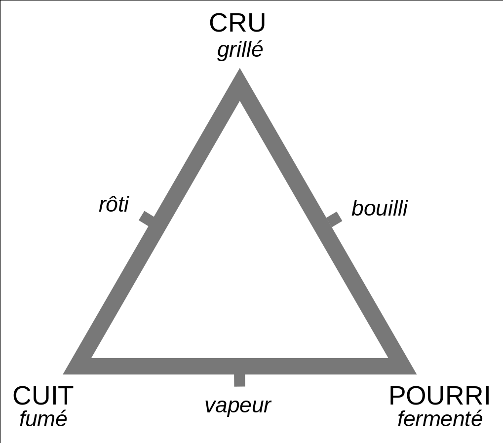 Schéma représentant le triangle culinaire.